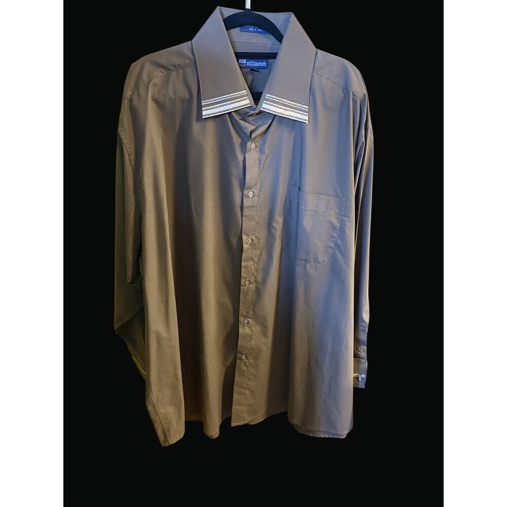 Milano Moda Mens Classic Fit Button-Up Dress Shirt Sz 36-37 HA01-j Free Shipping